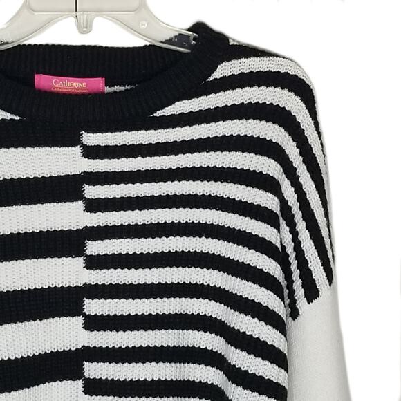 Catherine Malandrino Striped Knit Sweater Size Petite Medium New With Tag - Picture 7 of 10